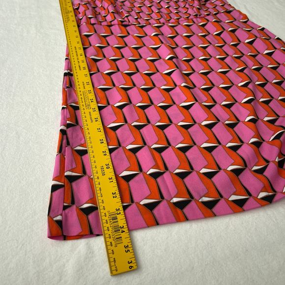Diane Von Furstenberg x Target Dress Women 14 Pink 90s Shift Modern Geo Mini NWT - Picture 10 of 10